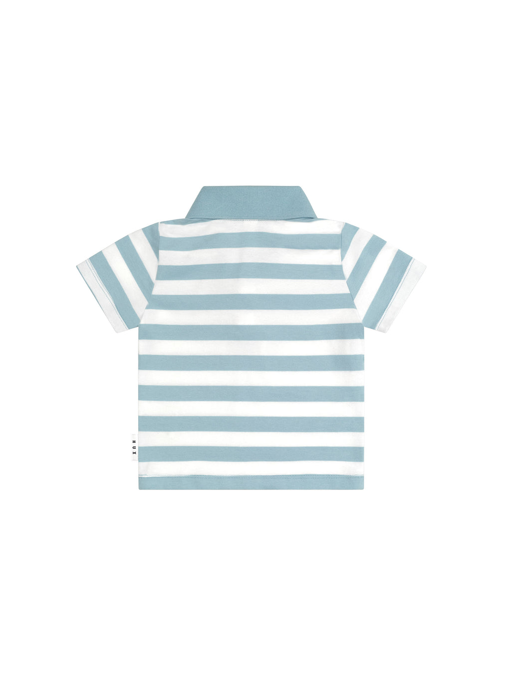 T-Rex Stripe Polo Shirt - Marine Blue / Almond Milk