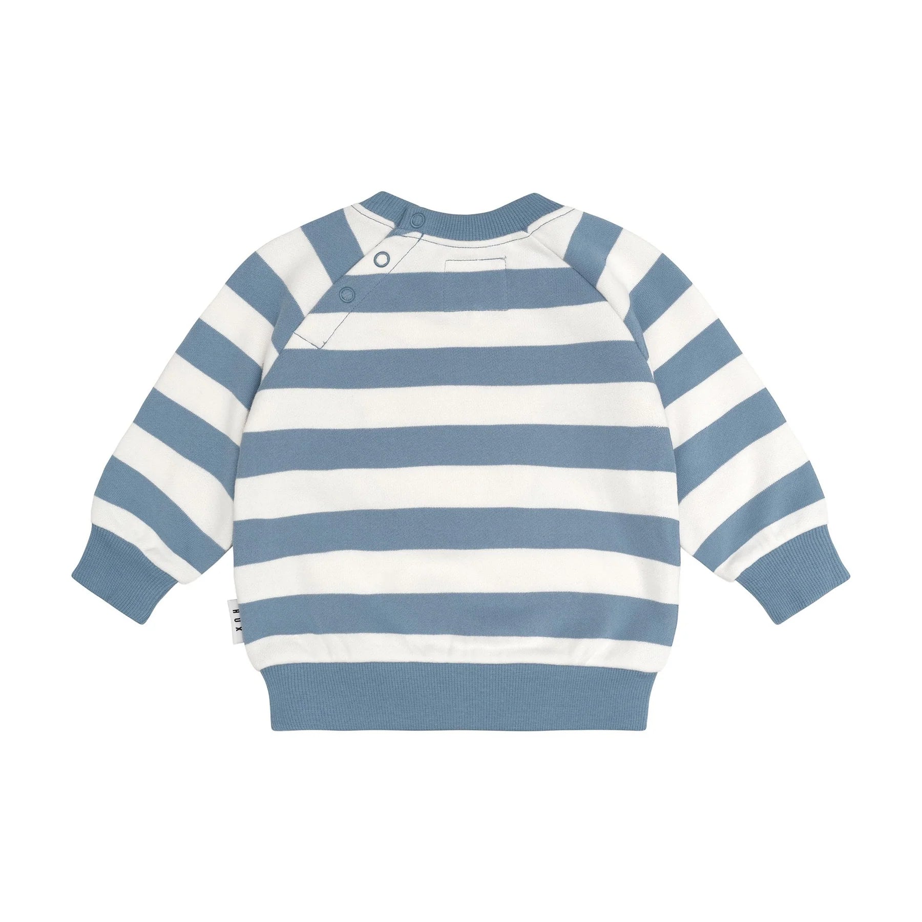 Furry Hux Stripe Sweatshirt - Cornflower/Ecru