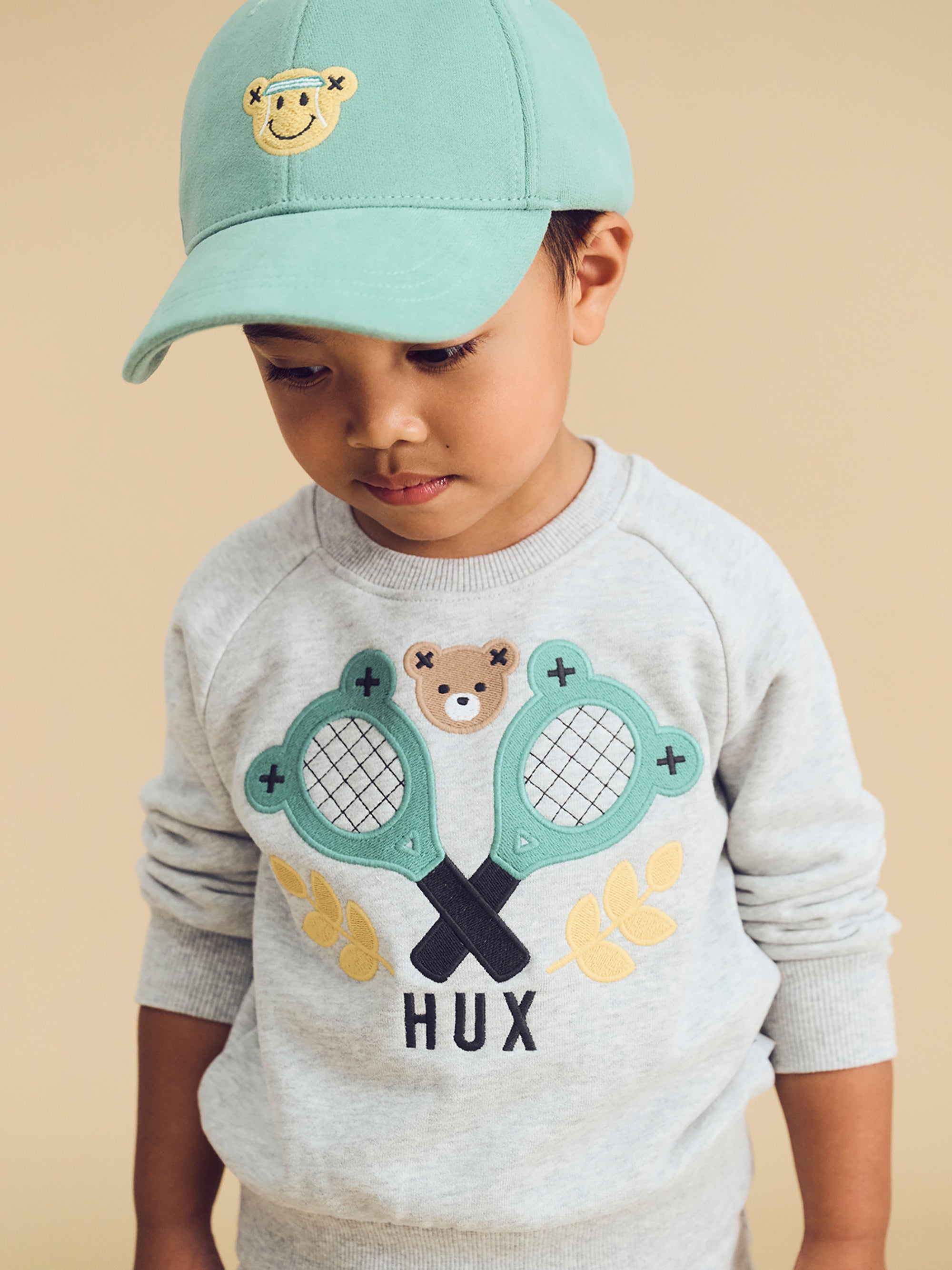 Tennis Hux Sweatshirt - Grey Marle