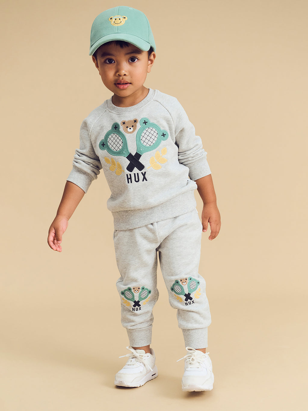 Tennis Hux Sweatshirt - Grey Marle
