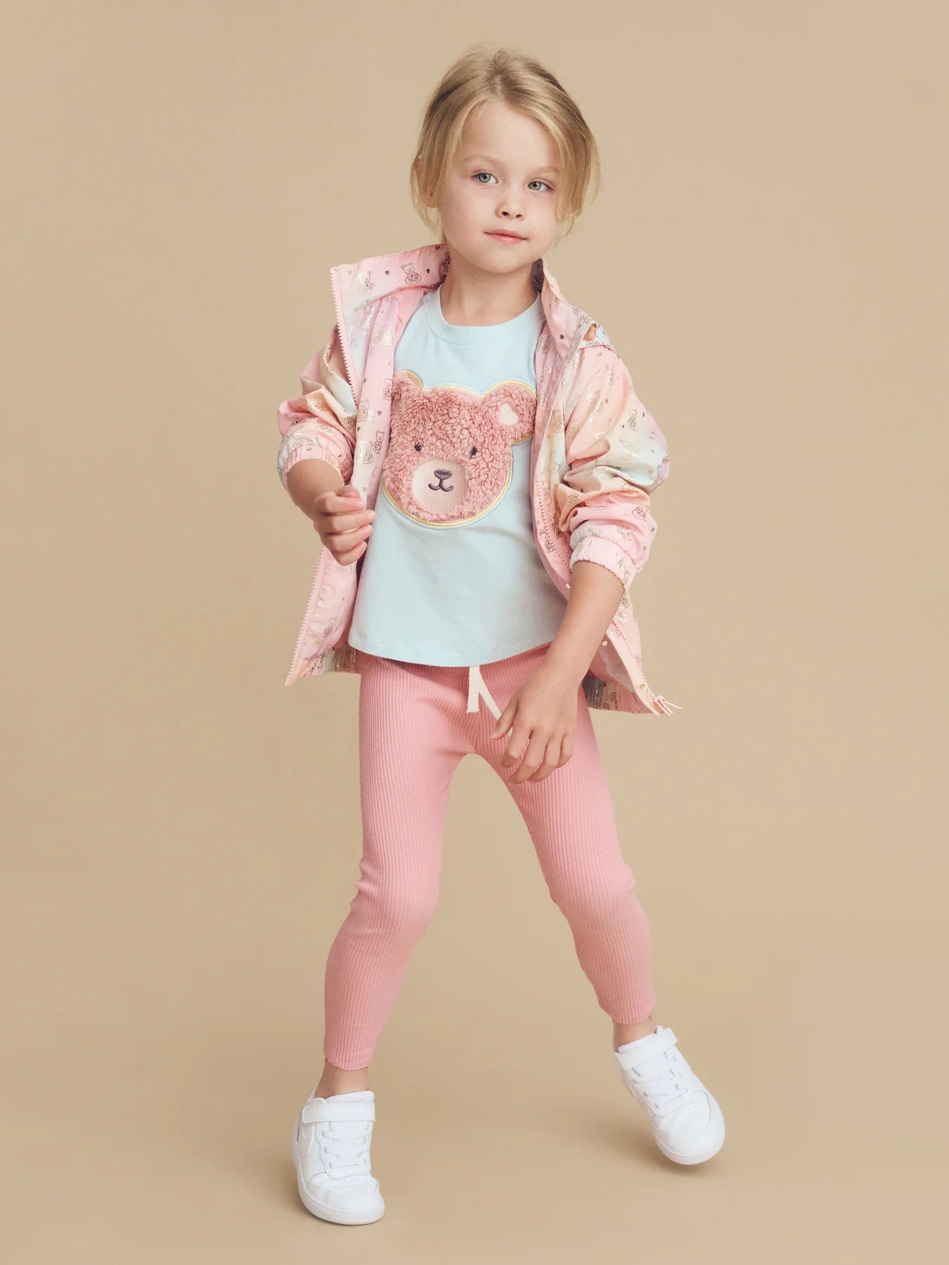 Dusty Rose Rib Legging