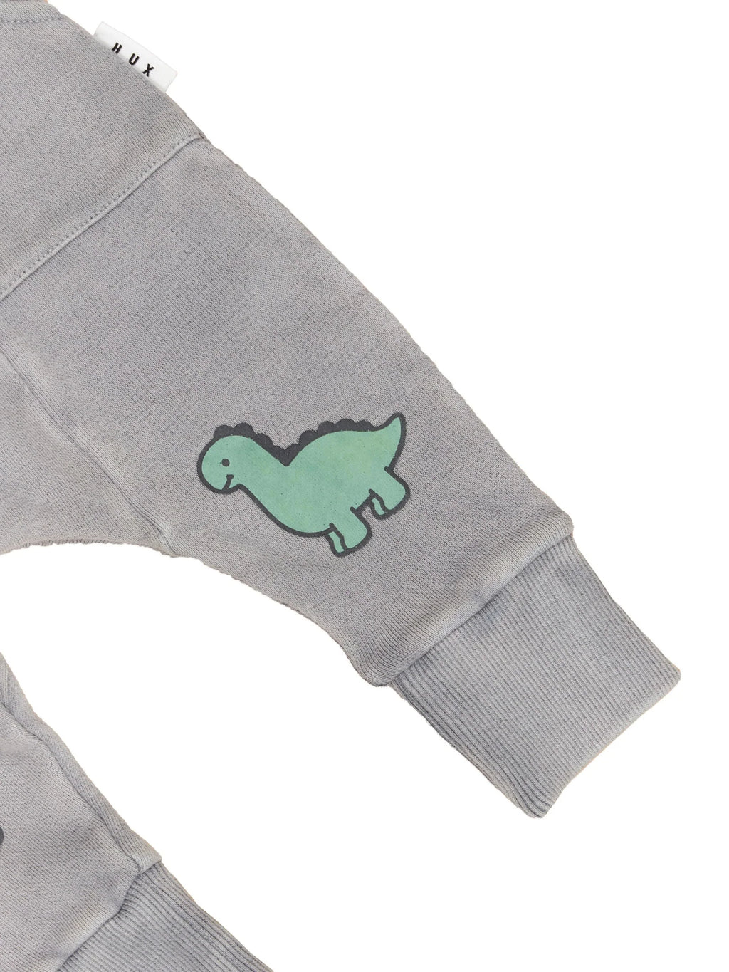 Huxbaby Vintange Grey Dino Drop Crotch Pant - Washed Grey