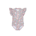 Rainbow Daisy Frill Zip Swimsuit