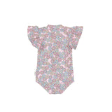 Rainbow Daisy Frill Zip Swimsuit