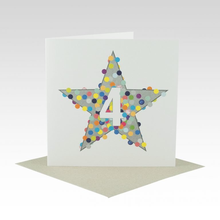 Star Confetti Age Birthday Card (1-6)