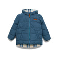 Reversible Eco-Puffer - Blue Plaid