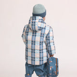 Reversible Eco-Puffer - Blue Plaid