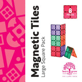 Learn & Grow Magnetic Tiles - Large Square Pack (8 Piece)