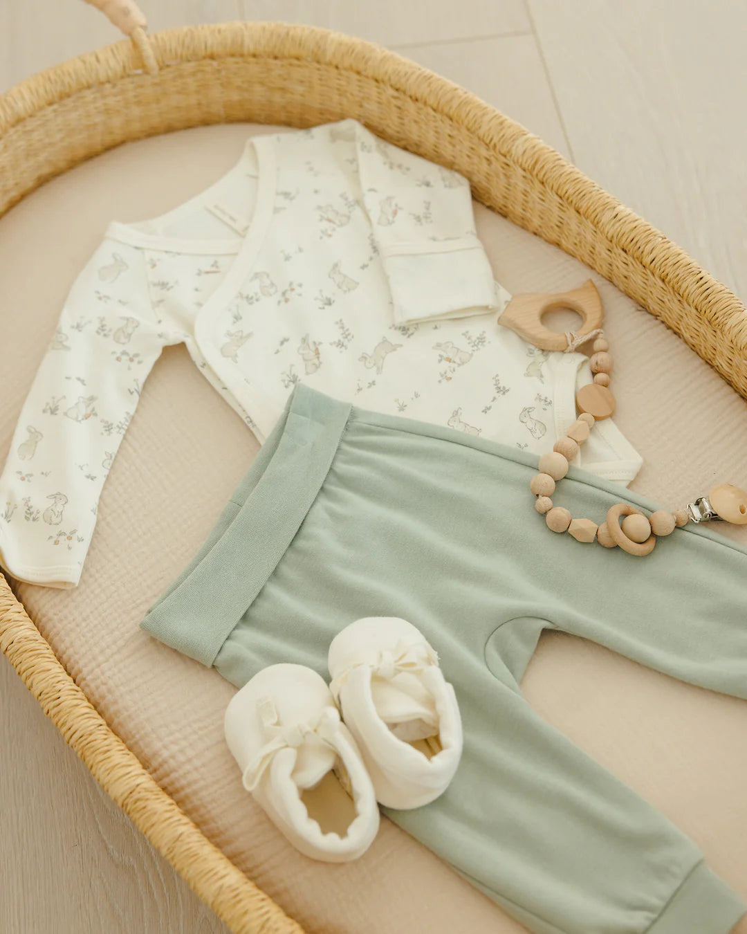 Quincy Mae Baby Pant | Sage