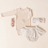 Quincy Mae Waffle Long Sleeve Bodysuit | Antique
