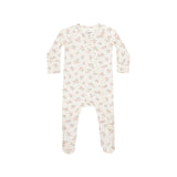 Quincy Mae Bamboo Zip Footie | Strawberries