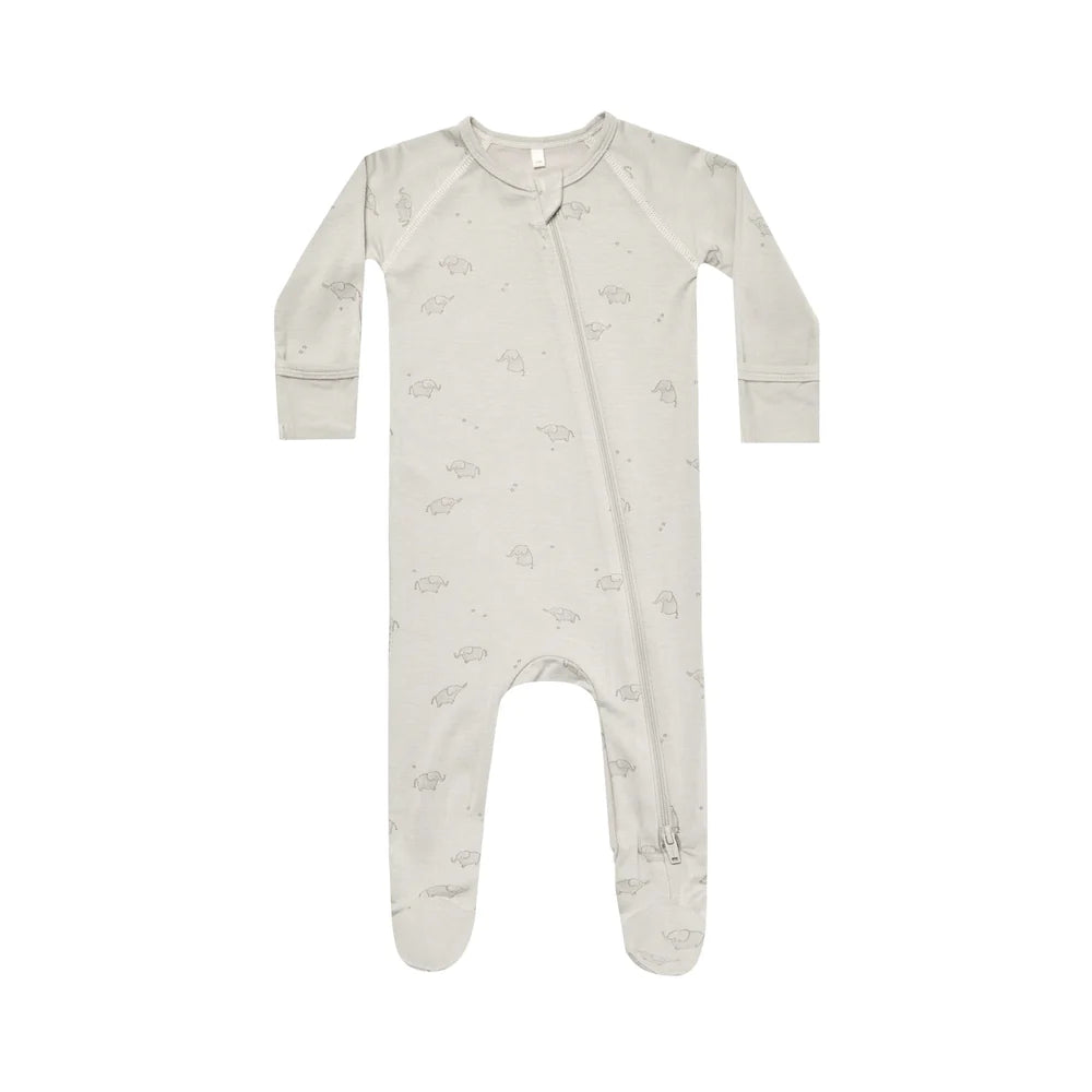 Bamboo Zip Footie || Elephants