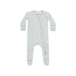Baby onesie with star pattern on a white background