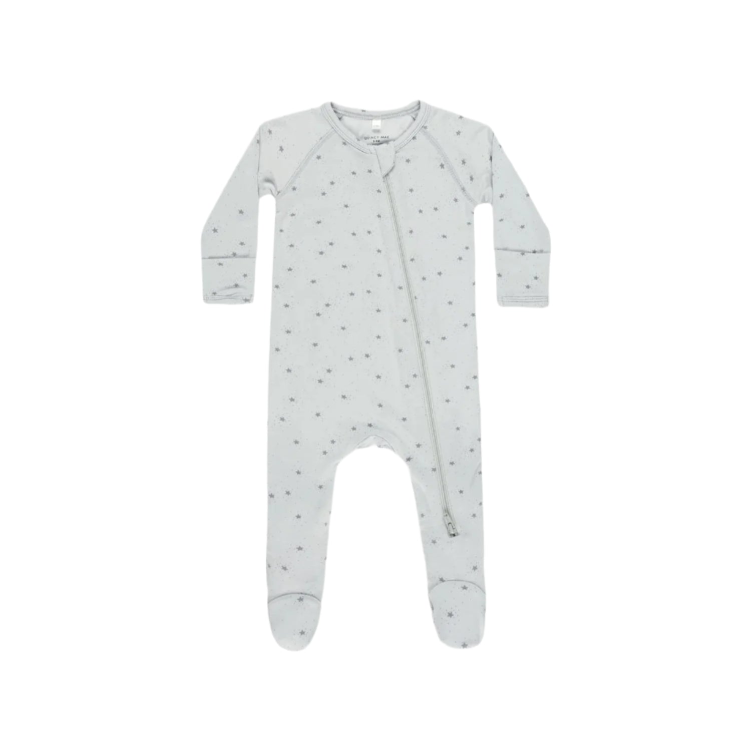 Baby onesie with star pattern on a white background