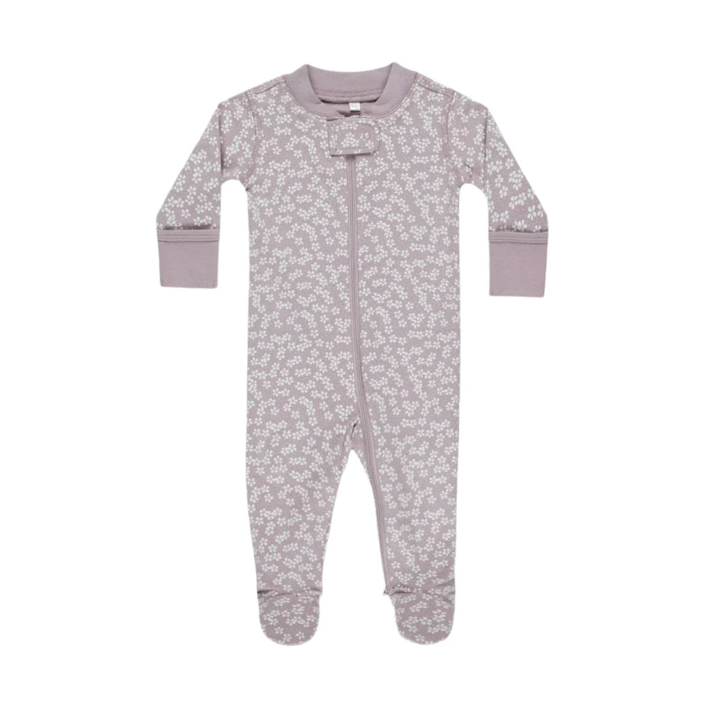 Quincy Mae Zip Long Sleeve Sleeper Footie | Lavender Ditsy