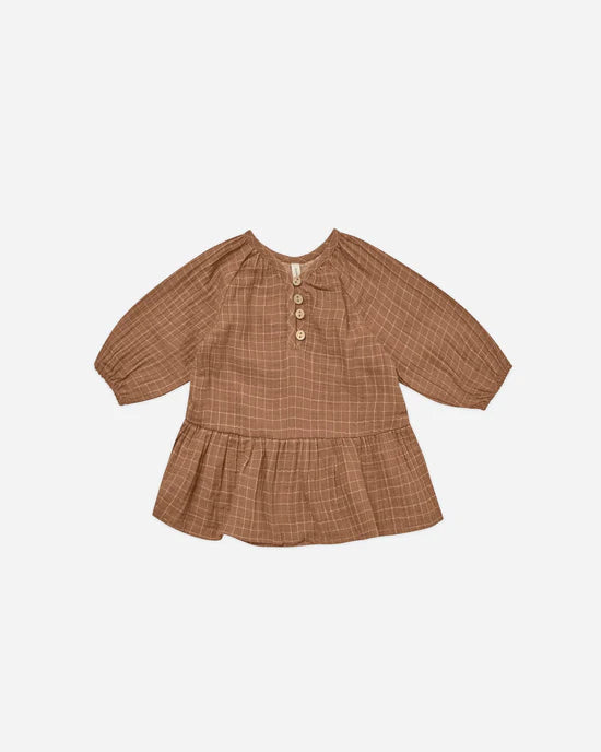 Lany Dress || Cinnamon Grid