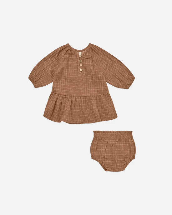 Lany Dress || Cinnamon Grid
