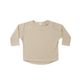 Long Sleeve Pocket Tee || colour block - LATTE-MICRO-STRIPE