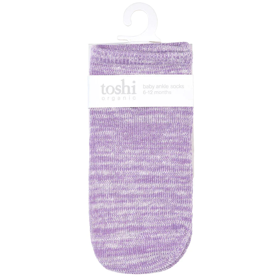 Organic Socks Ankle Marle - Lavender