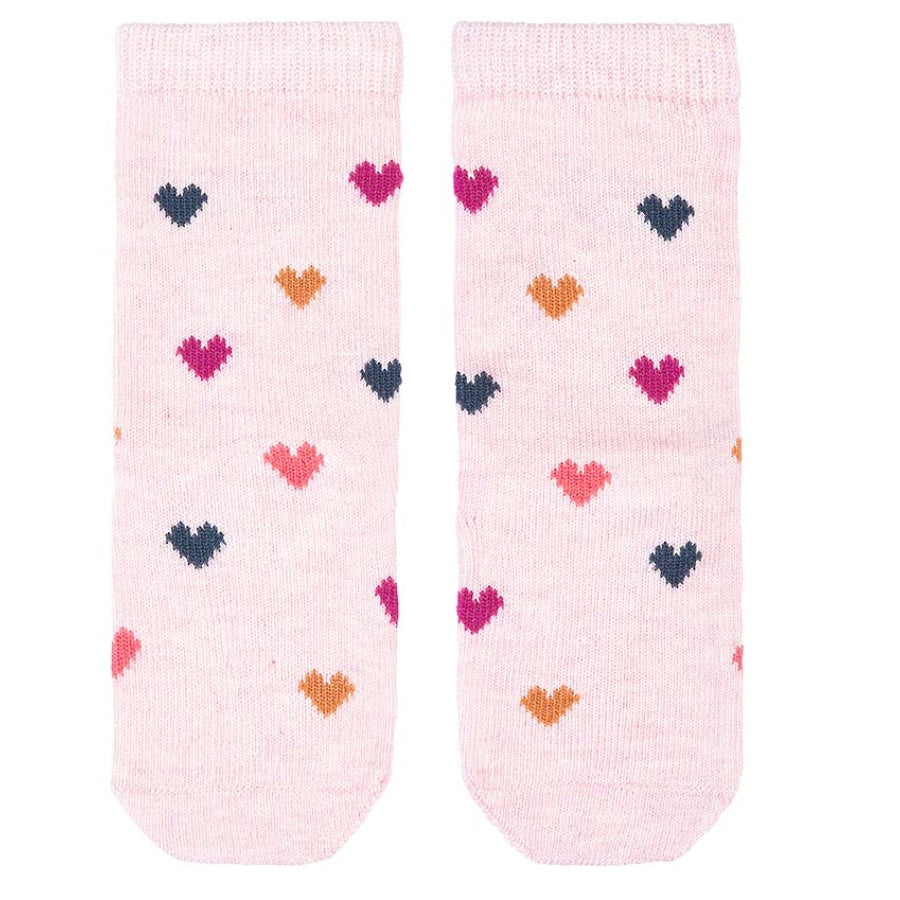 Organic Socks Knee Jacquard - Hearts