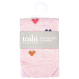 Organic Socks Knee Jacquard - Hearts