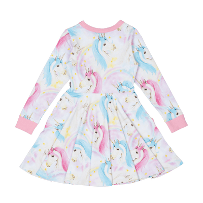 Rock Your Baby Fantasia Long Sleeve Wasted Dress
