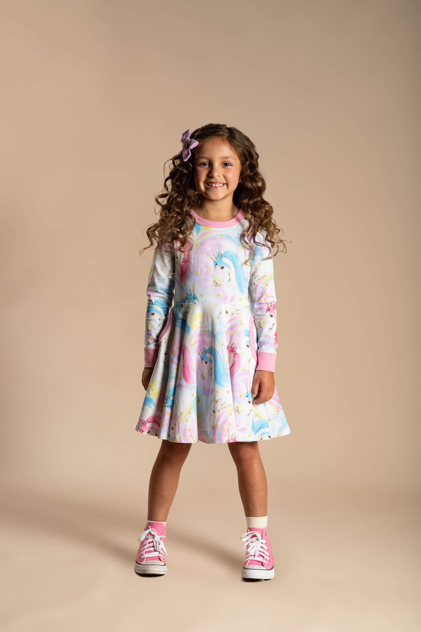 Rock Your Baby Fantasia Long Sleeve Wasted Dress