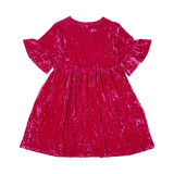 Rock Your Baby Hot Pink Crushed Velvet Dress