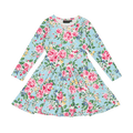 Rock Your Baby Blue Garden Waisted Dress - Blue Floral