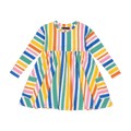 Rock Your Baby Rainbow Stripes Dress - Stripes