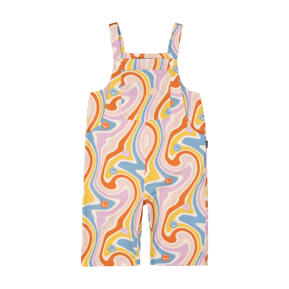 Rock Your Baby Feeling Groovy Overalls - MULTI