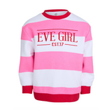 Contrast Stripe Crew - PINK