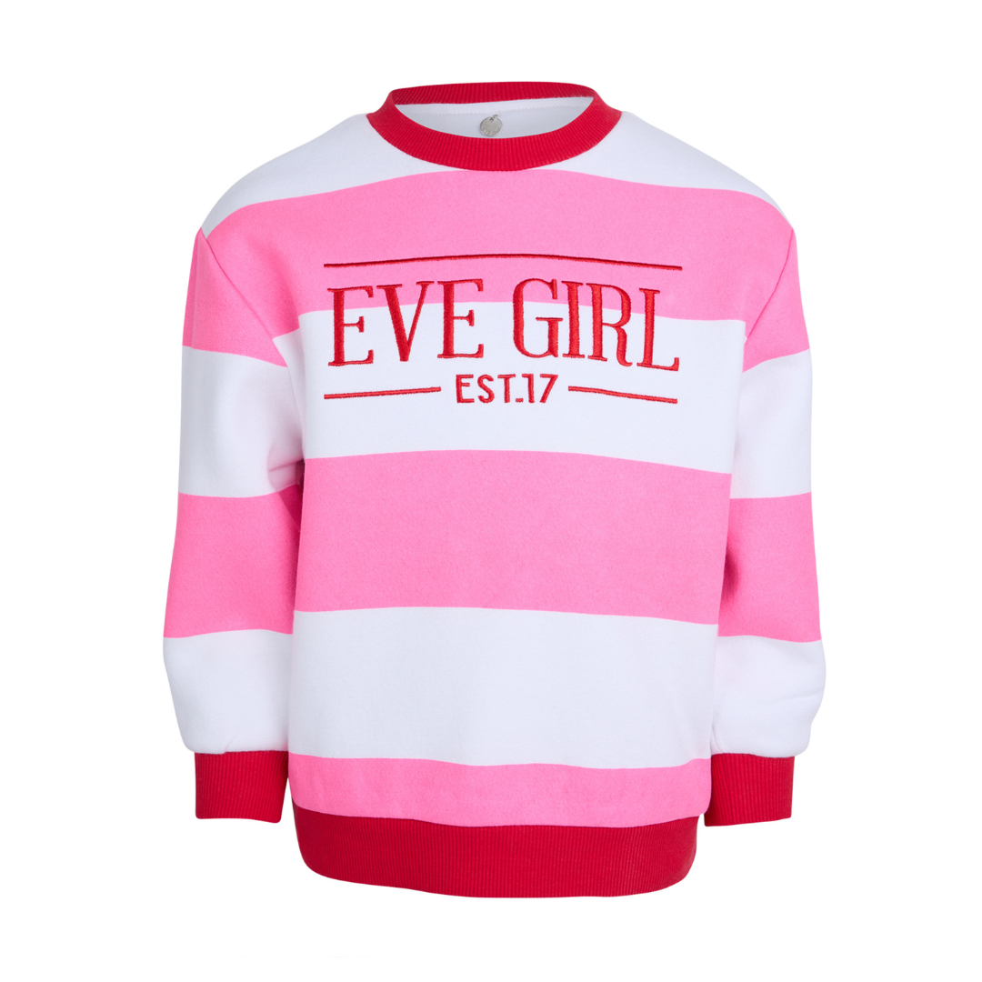 Contrast Stripe Crew - PINK