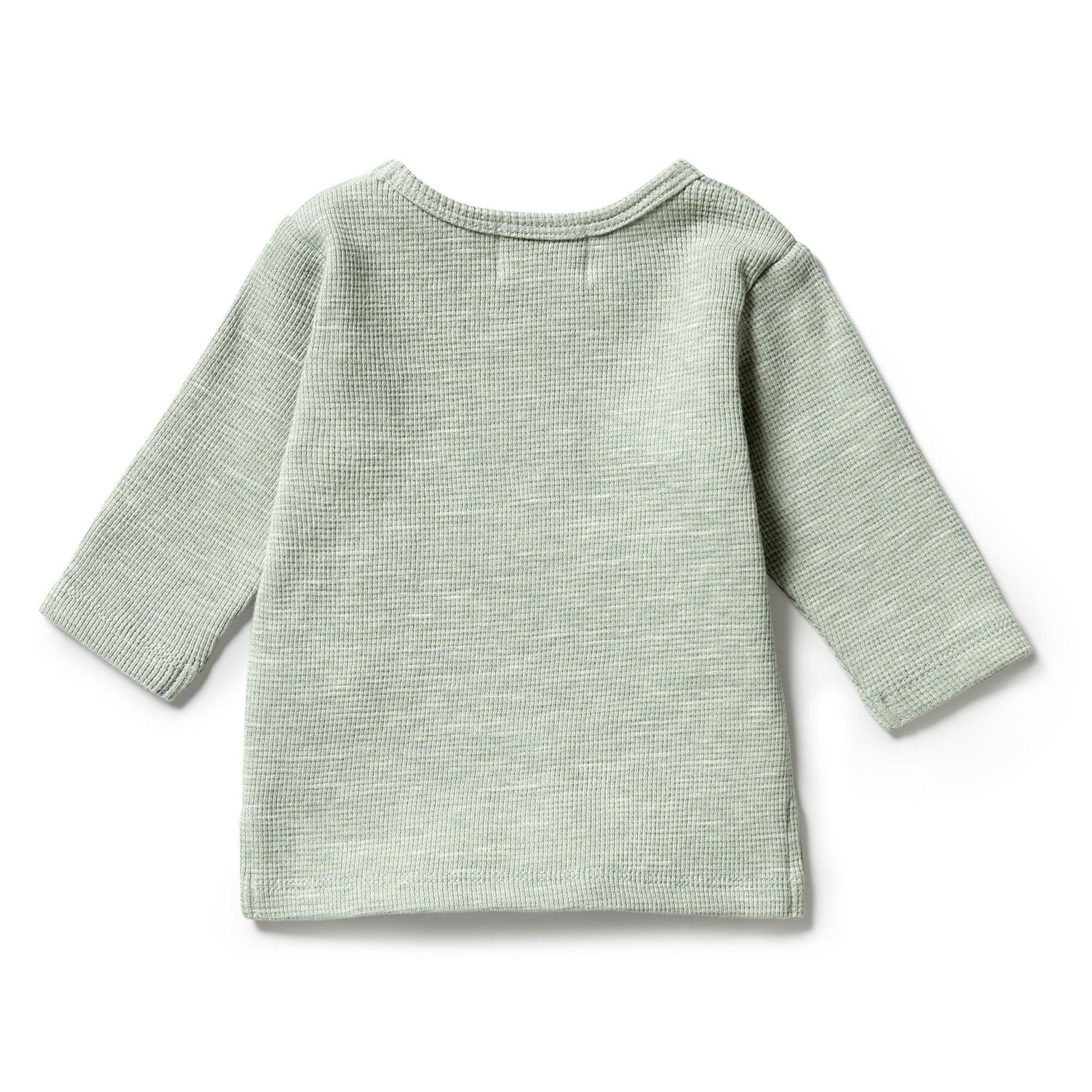 Organic Waffle Pocket Top - Sage