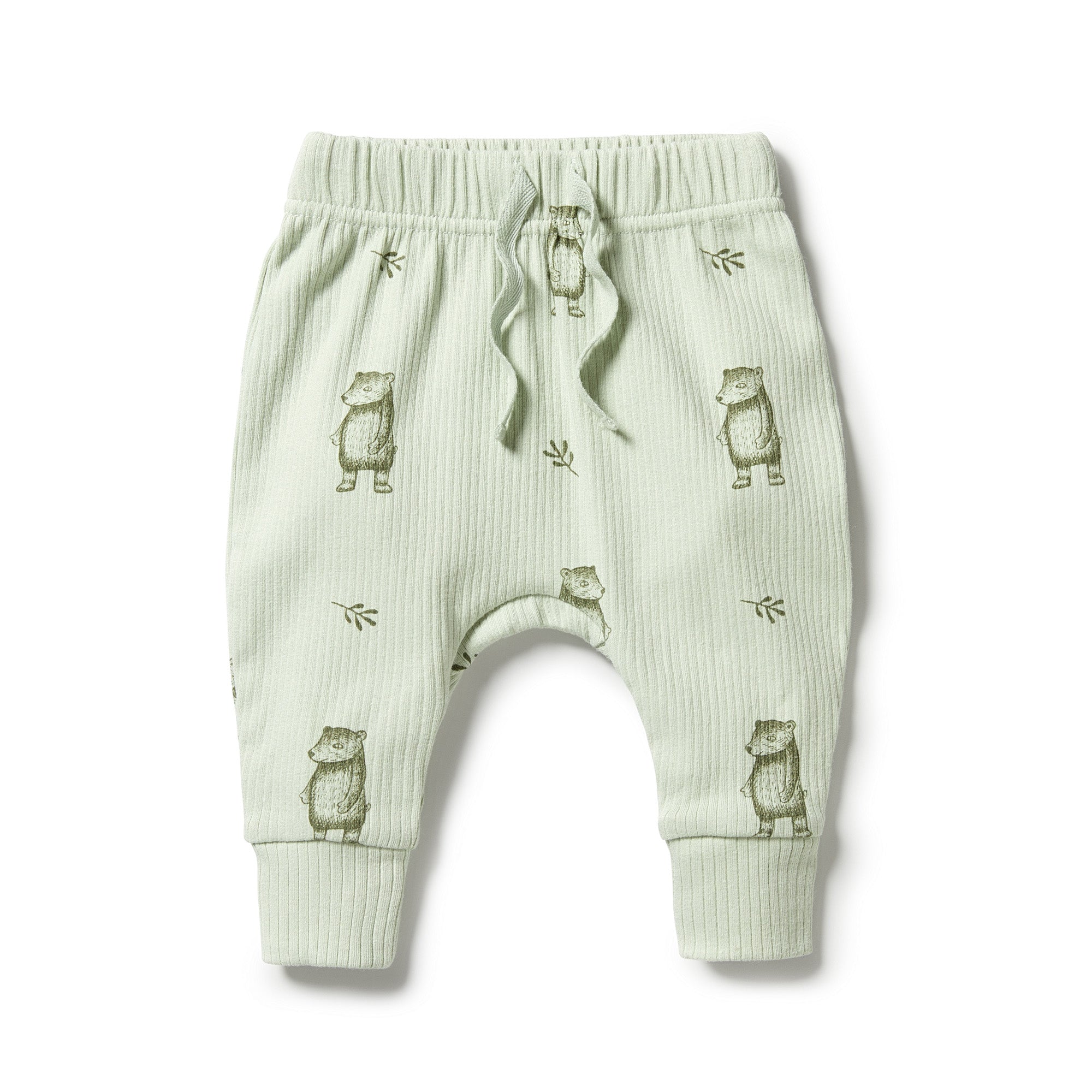 Organic Rib Slouch Pants - Bear Hug