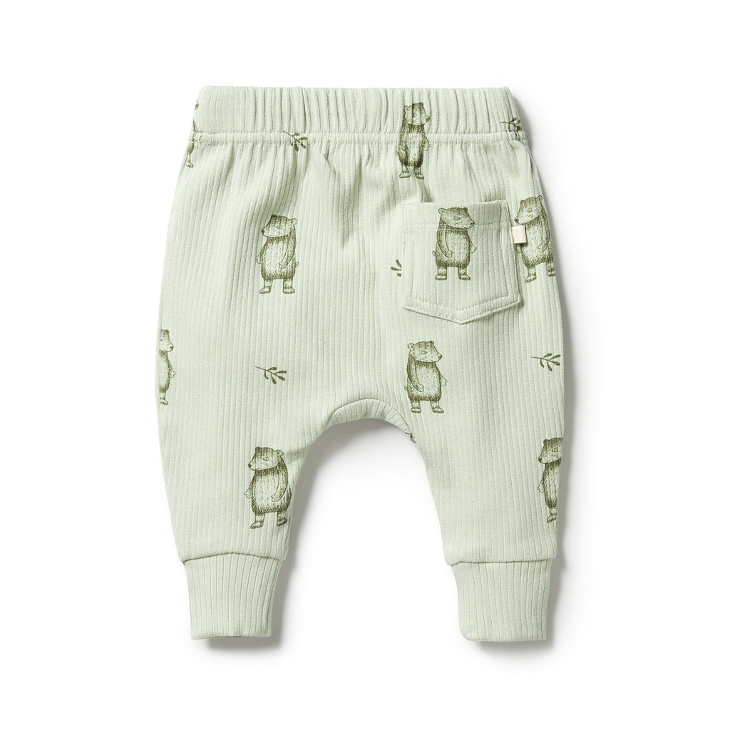 Organic Rib Slouch Pants - Bear Hug
