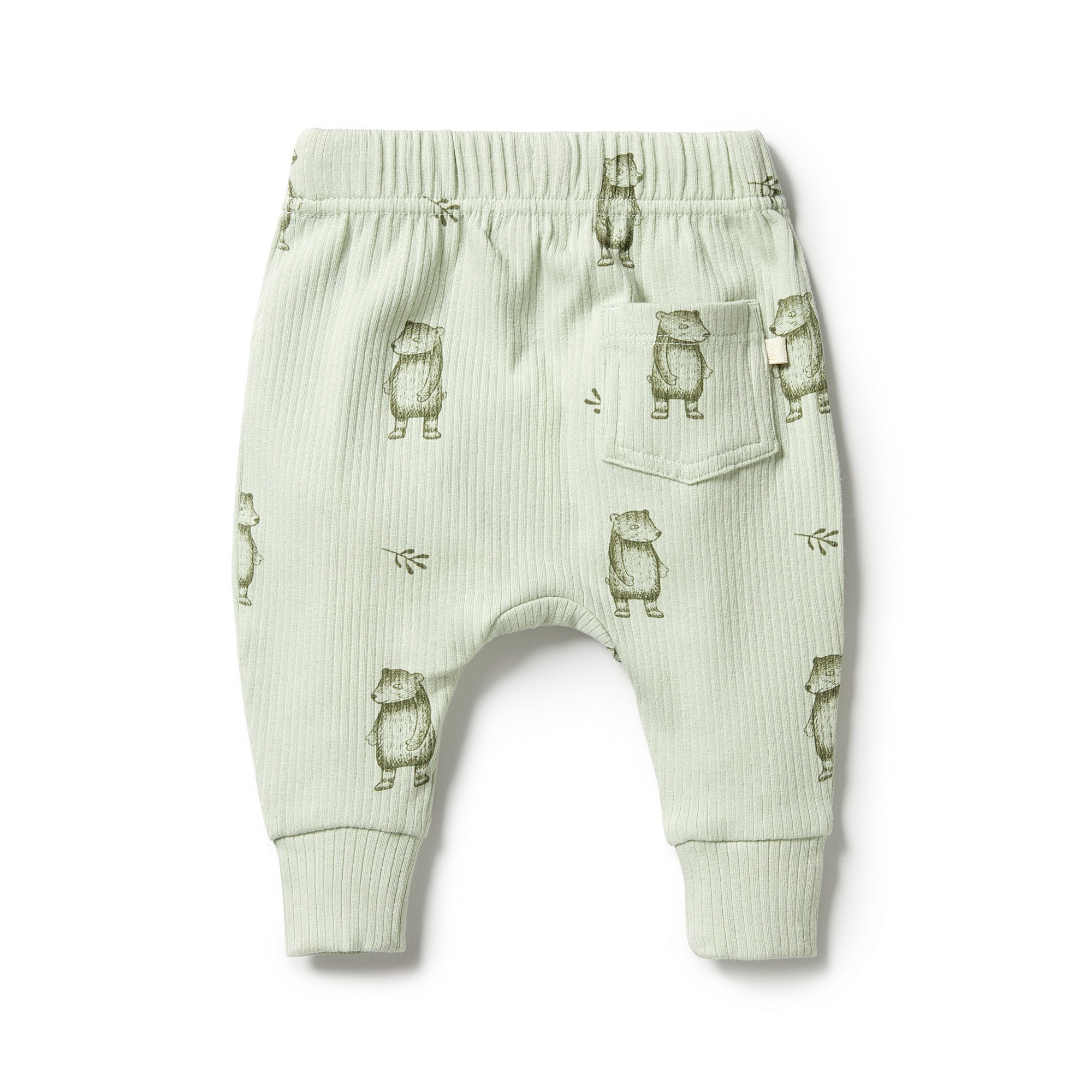 Organic Rib Slouch Pants - Bear Hug