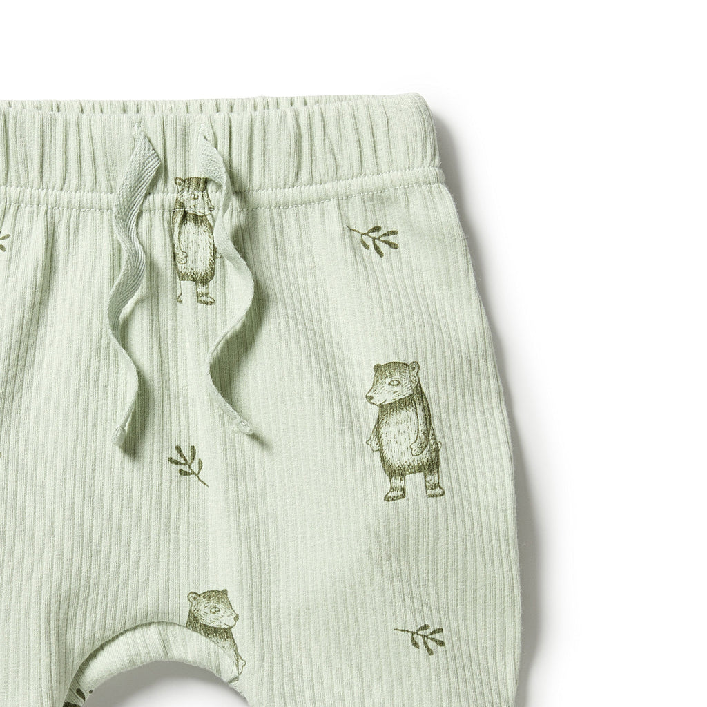 Organic Rib Slouch Pants - Bear Hug