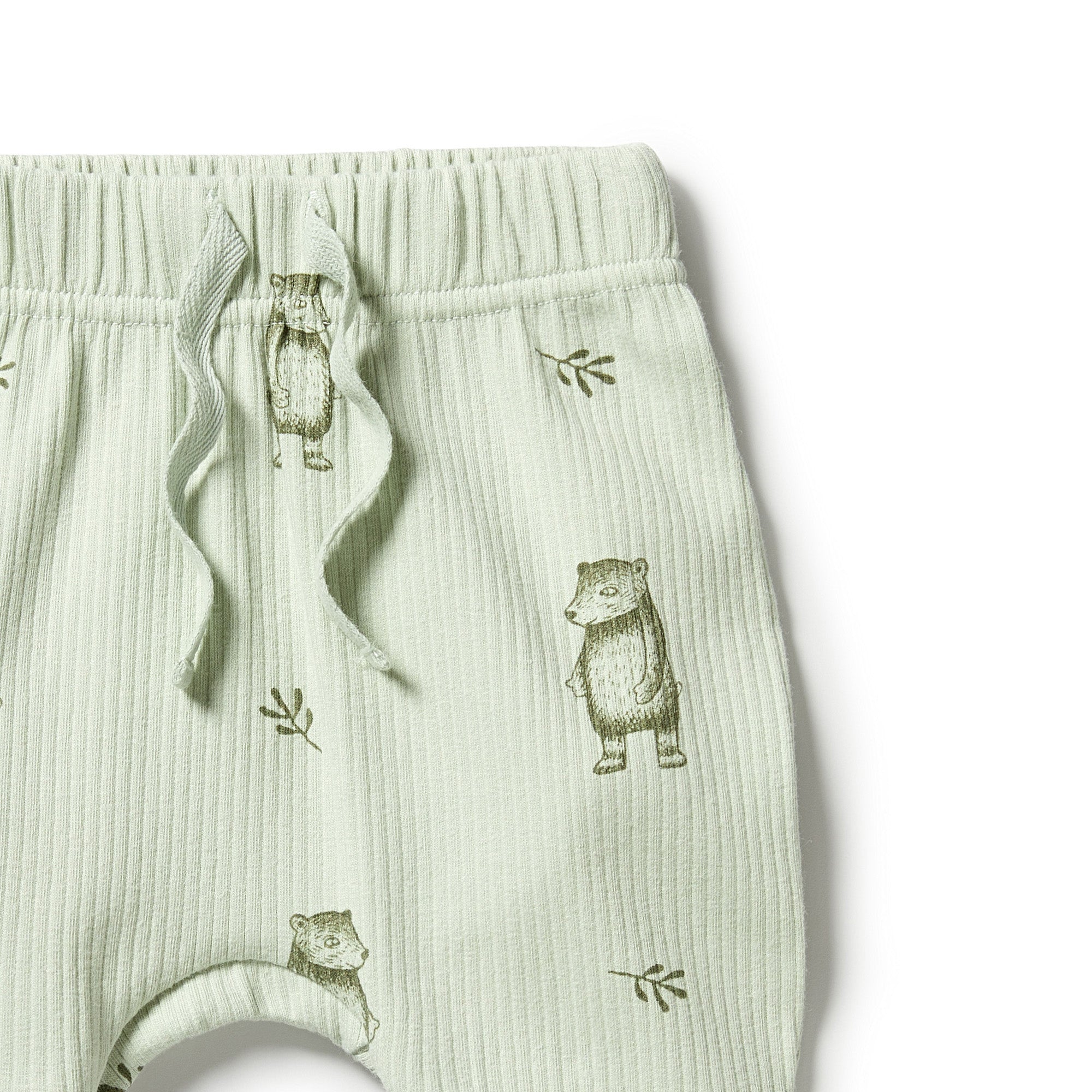 Organic Rib Slouch Pants - Bear Hug