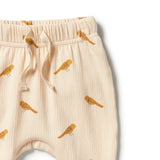 Organic Rib Slouch Pants - Tweet Tweet