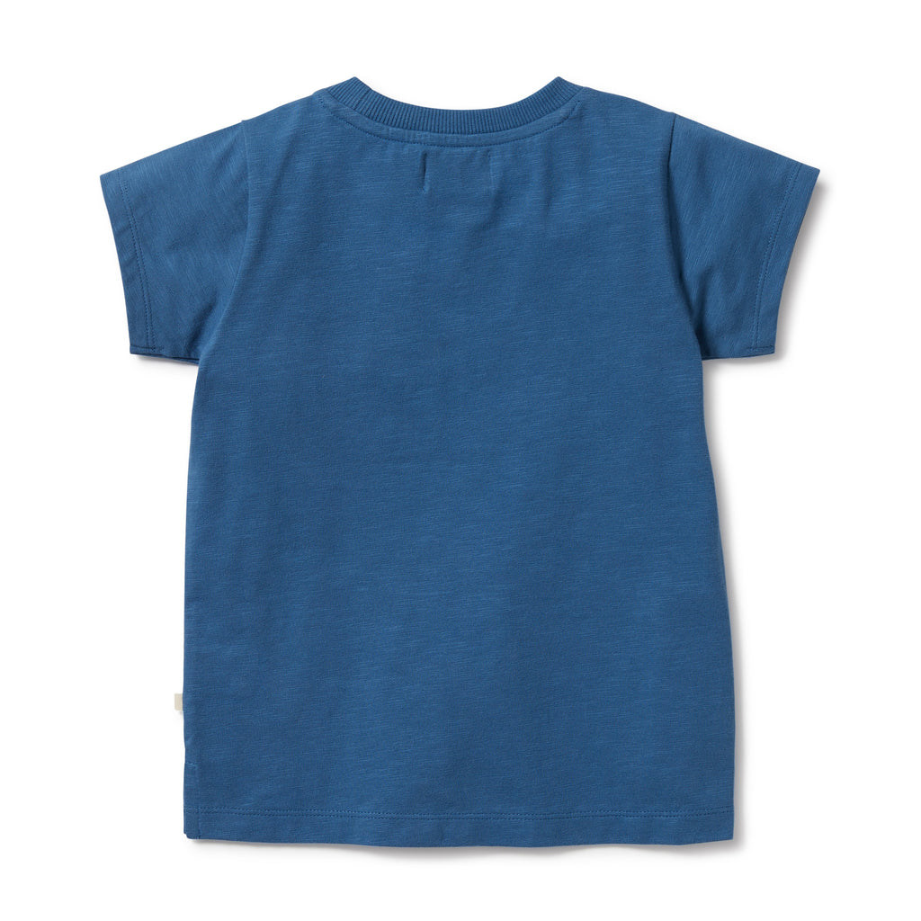 Wilson and Frenchy Dark Blue Organic Pocket Tee