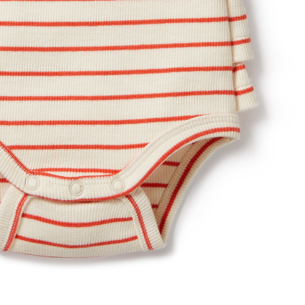 Wilson and Frenchy Petite Rouge Organic Ruffle Bodysuit