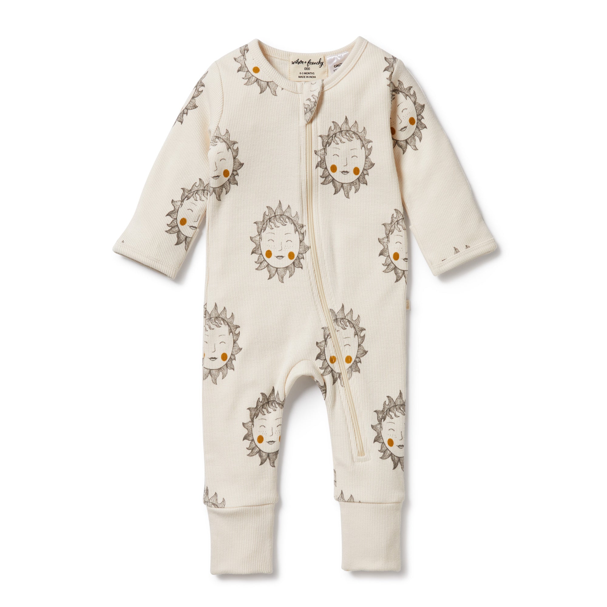 Wilson and Frenchy Shine On Me Organic Zipsuit with Feet
