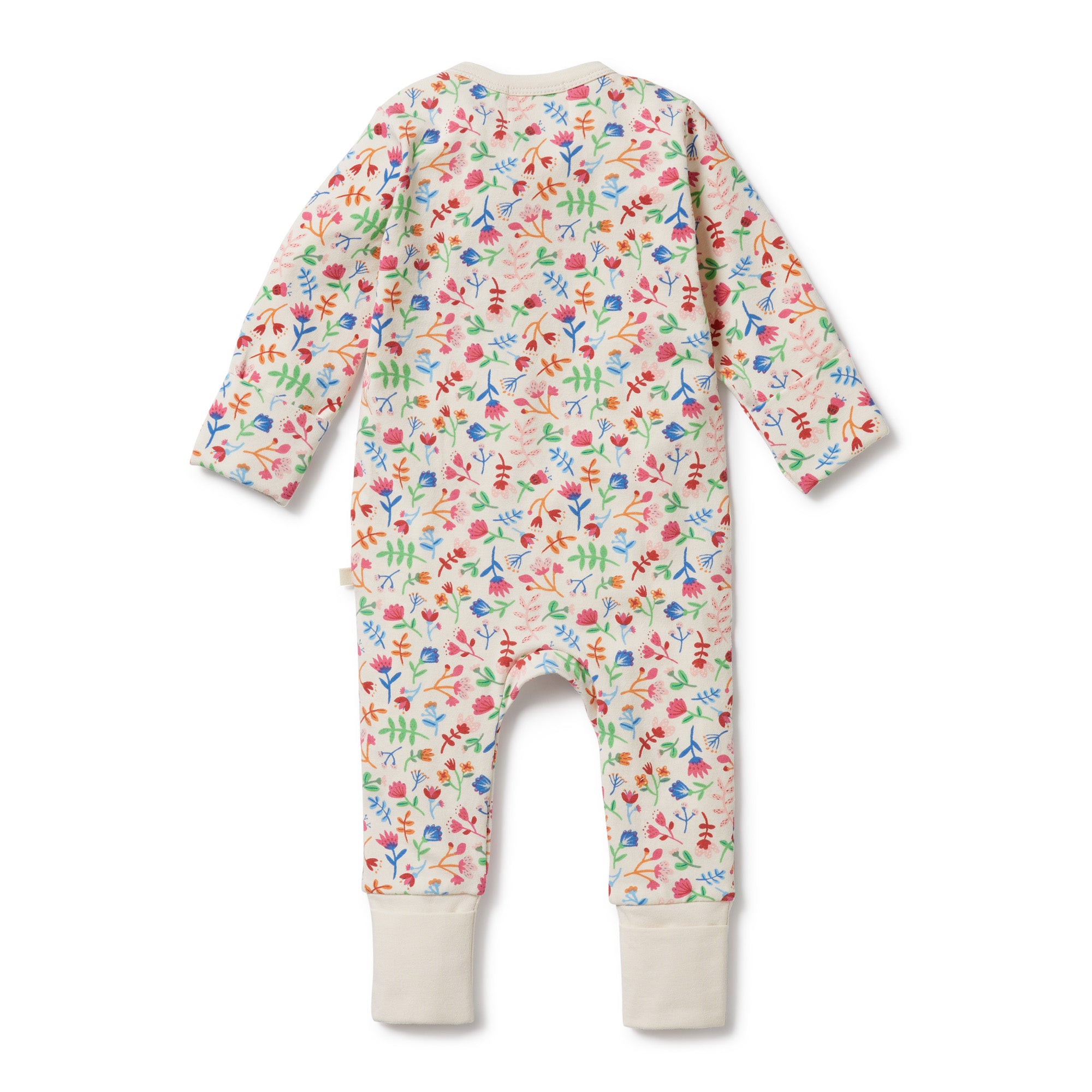Wilson and Frenchy Tropical Garden Organic Zipsuit with Feet