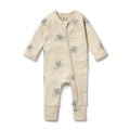 Little Bear Organic Pointelle Zipsuit with Feet