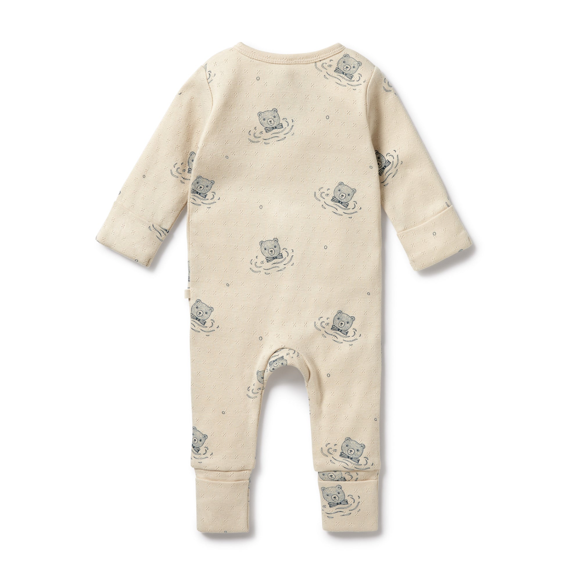 Little Bear Organic Pointelle Zipsuit with Feet