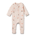 Peaches Organic Pointelle Zipsuit with Feet