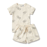 Little Fantail Organic Pointelle Short Sleeved Pyjamas