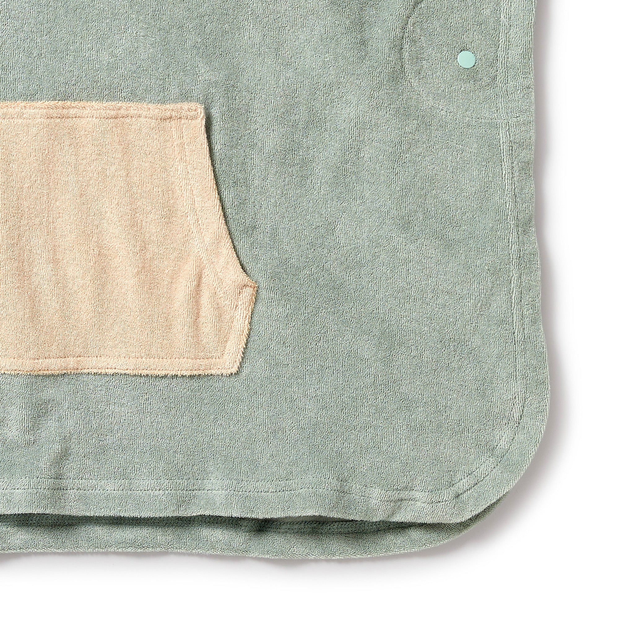 Pistachio Organic Terry Hooded Poncho