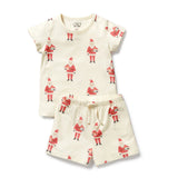 Organic Short Sleeved Pyjamas - Ho Ho Ho